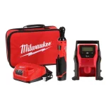 Milwaukee M12 12V Lithium-Ion 3/8 in. Ratchet and Compact Inflator 2-Tool Combo Kit thumbnail 1