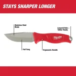 Milwaukee 4 in. Tradesman Fixed Blade Knife with Stainless Steel Drop Point Blade thumbnail 2