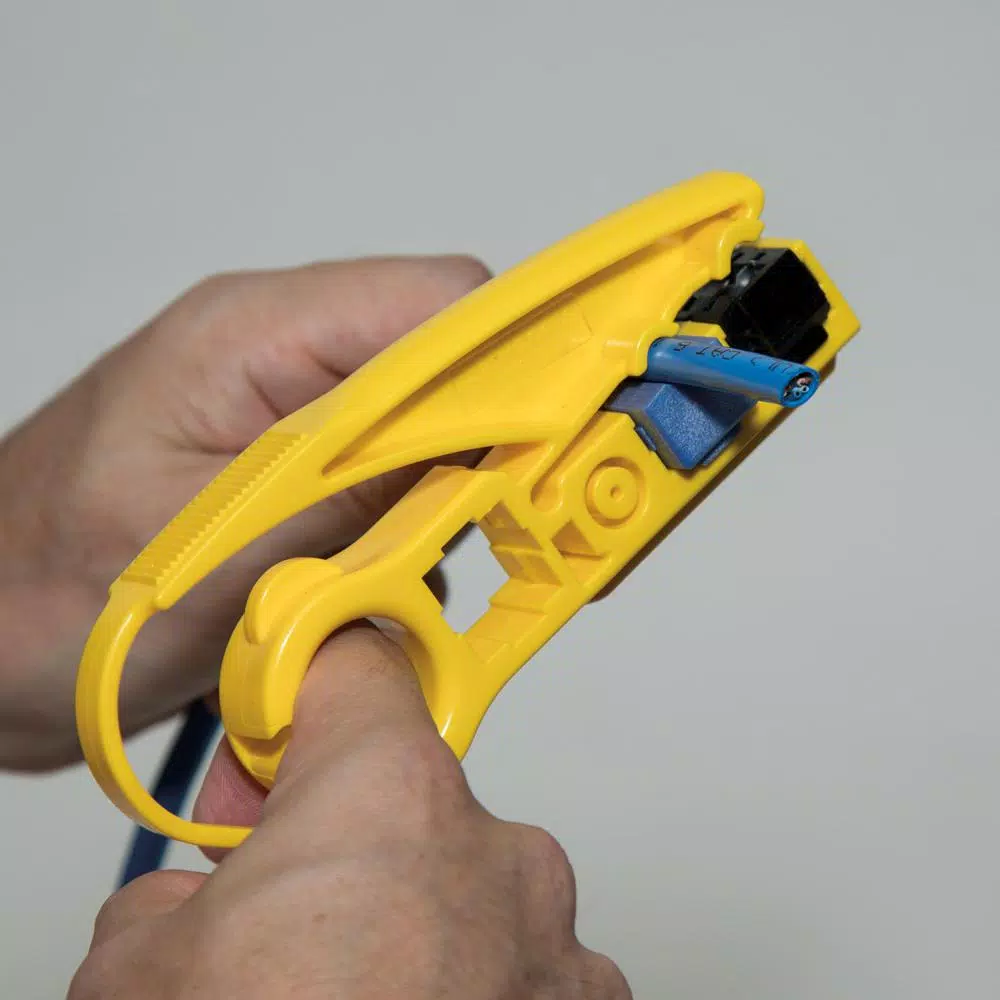 Klein Tools Coax Explorer 2 Cable Tester and Dual-Cartridge Radial Cable Stripper 2-Piece Set