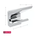 Delta Pivotal Double Robe Hook, Polished Chrome thumbnail 3