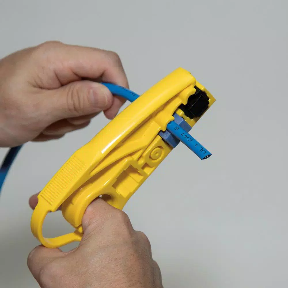 Klein Tools Coax Explorer 2 Cable Tester and Dual-Cartridge Radial Cable Stripper 2-Piece Set