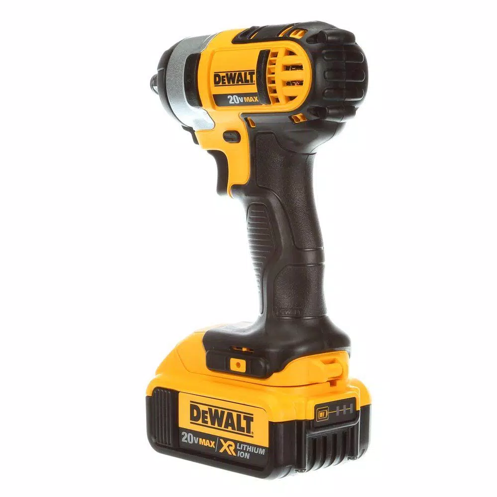 DEWALT 20V MAX Cordless 1/2 in. Impact Wrench Kit with (2) 4 Ah Batteries, Charger, and Tool Bag