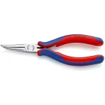 KNIPEX 5-3/4 in. Electronics Pliers with Angled Half Round Tips and Comfort Grip thumbnail 1