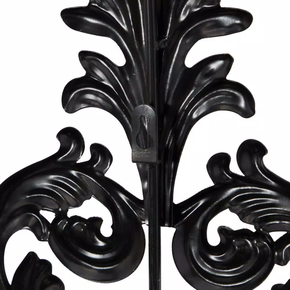 LITTON LANE Antique Gold Flourished Iron Candle Sconce with Clear Glass Hurricane Shade