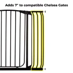 Dreambaby 7 in. Gate Extension for Chelsea Extra Tall Child Safety Gates, Black thumbnail 2