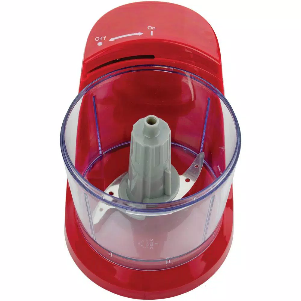 Brentwood Appliances MC-109R 1.5 Cup Mini Food Chopper and Slicer, Red