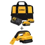 DEWALT 20V MAX Wet/Dry Portable Vacuum Kit with (2) 5.0 Ah Batteries, Charger, and Bag thumbnail 1