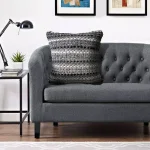 LR Resources Nia Black and Grey Striped Hypoallergenic Throw Pillow, 18 x 18 in. thumbnail 4