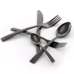 MegaChef Baily 20-Piece Black Stainless Steel Flatware Set, Service for 4 thumbnail 2