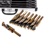 XtremepowerUS 17-Piece HSS Cobalt Silver and Deming Twist Drill Bit Set with Aluminum Storage Case thumbnail 3
