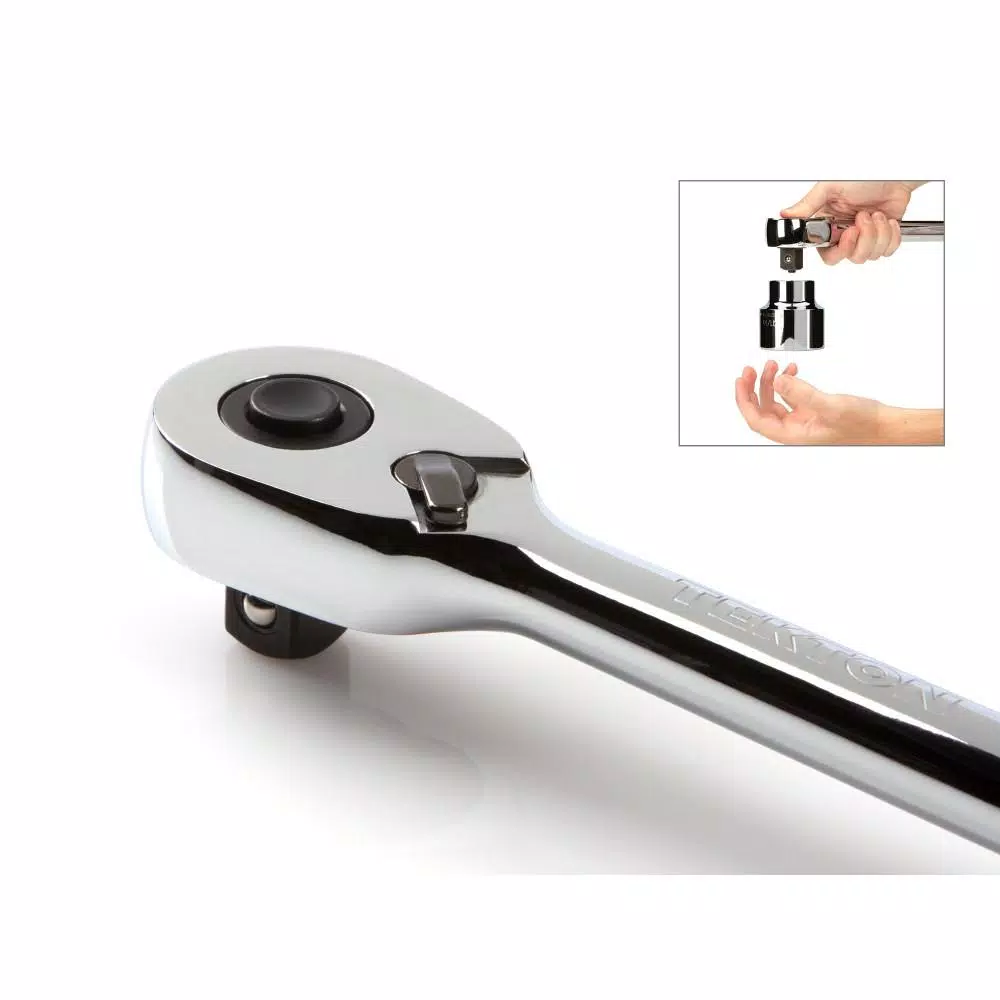 Tekton 3/4 Inch Drive x 22 Inch Quick-Release Ratchet, 72-Tooth, Chrome-Plated