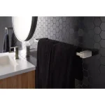Moen Kyvos 24 in. Single Towel Bar in Brushed Nickel thumbnail 3
