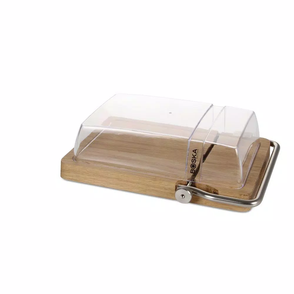 Boska Petit Paris Oak Cheese Board with Integrated Cutting Wire and Protective Dome