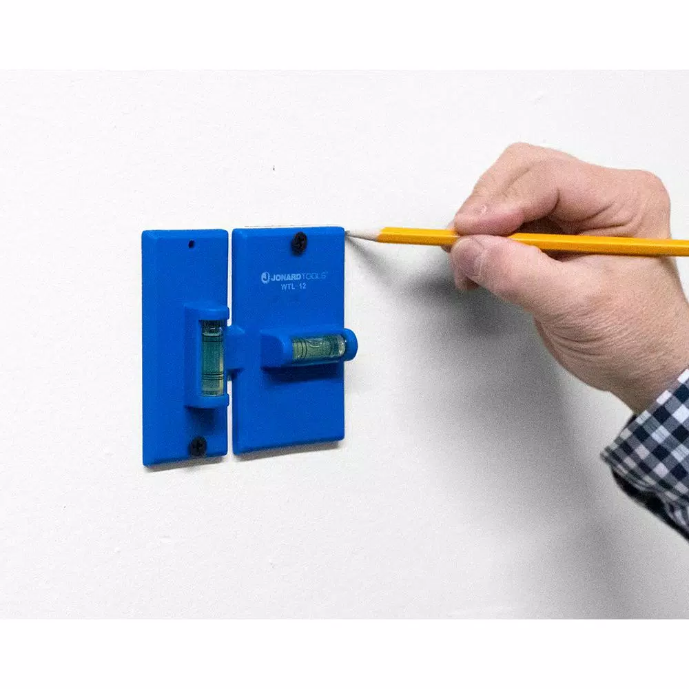 Jonard Tools WTL-12 Wall Box Template and Level for 1-Gang and 2-Gang Non-Metallic Boxes