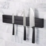 SCHMIDT BROS. 18 in. Ebony Stained Red Oak Magnetic Knife Bar - Black Cutlery Wall Mount thumbnail 3