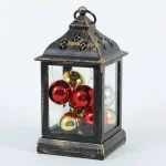 Winsome House 10-Light RGB Color Changing LED Square Holiday Lantern with Christmas Ornaments thumbnail 1