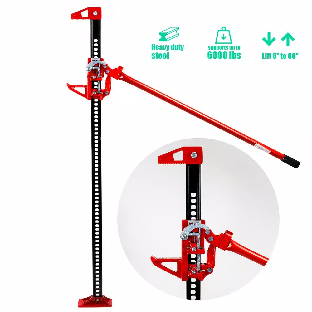 Stark 60 in. 3-Ton Farm Jack - Heavy-Duty Steel Mechanical Lifting Tool