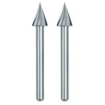 Dremel 1/4 in. Rotary Tool Pointed Triangle High Speed Cutter Bit for Wood, Plastic & Soft Metal (2-Pack) thumbnail 4