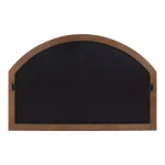 Kate and Laurel Haldron Rustic Brown Wood Arch Mirror with Iron Fretwork, 36 x 24 in. thumbnail 4