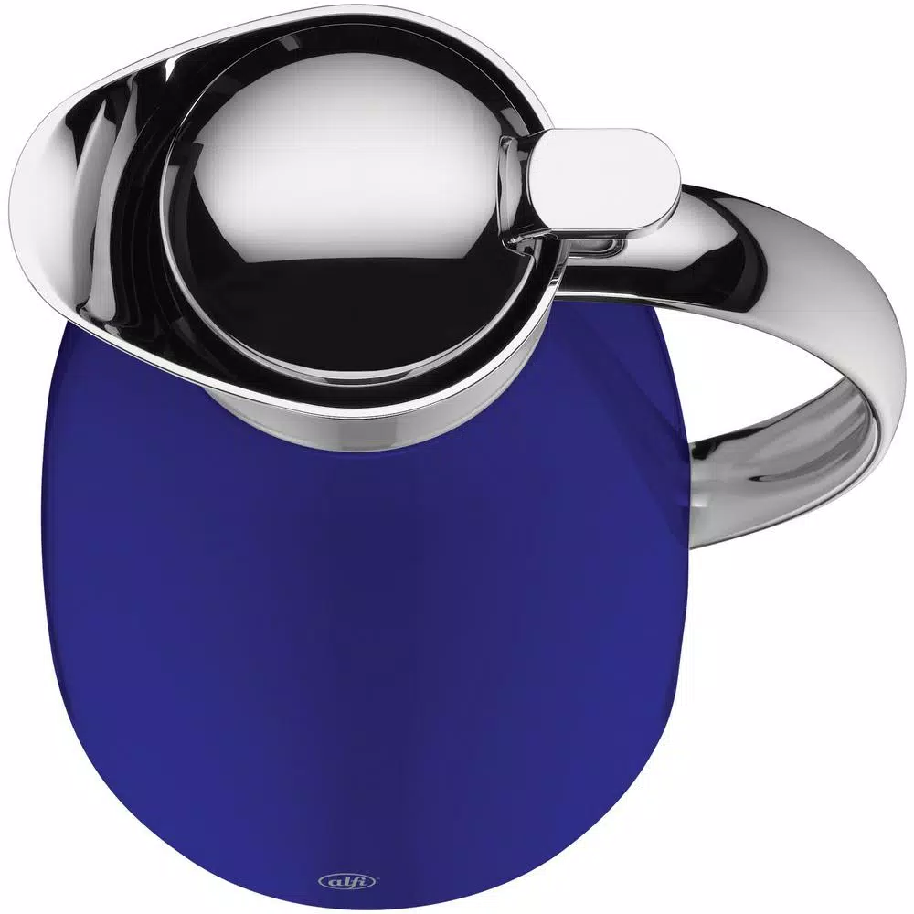 Alfi Gusto Glass Vacuum Carafe, 1.06 Qt. Thermal Coffee Server, Royal Blue