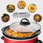 Taco Tuesday 4 Qt. Slow Cooker with Cool-Touch Handles, Red thumbnail 6