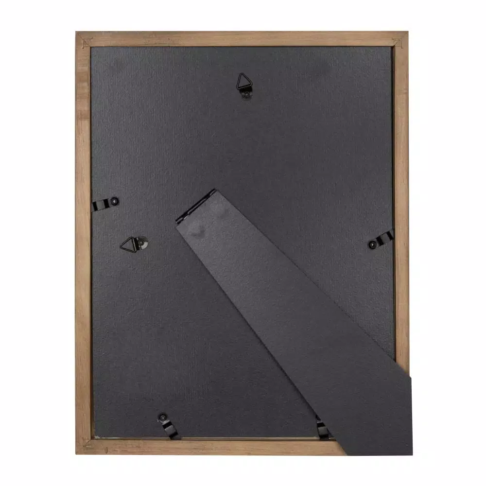 DesignOvation Gallery 8.5 x 11 in. Rustic Brown Wood Document Picture Frame Set, 4-Pack