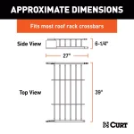CURT 18117 Roof Cargo Basket Extension for 18115 Cargo Carrier thumbnail 3