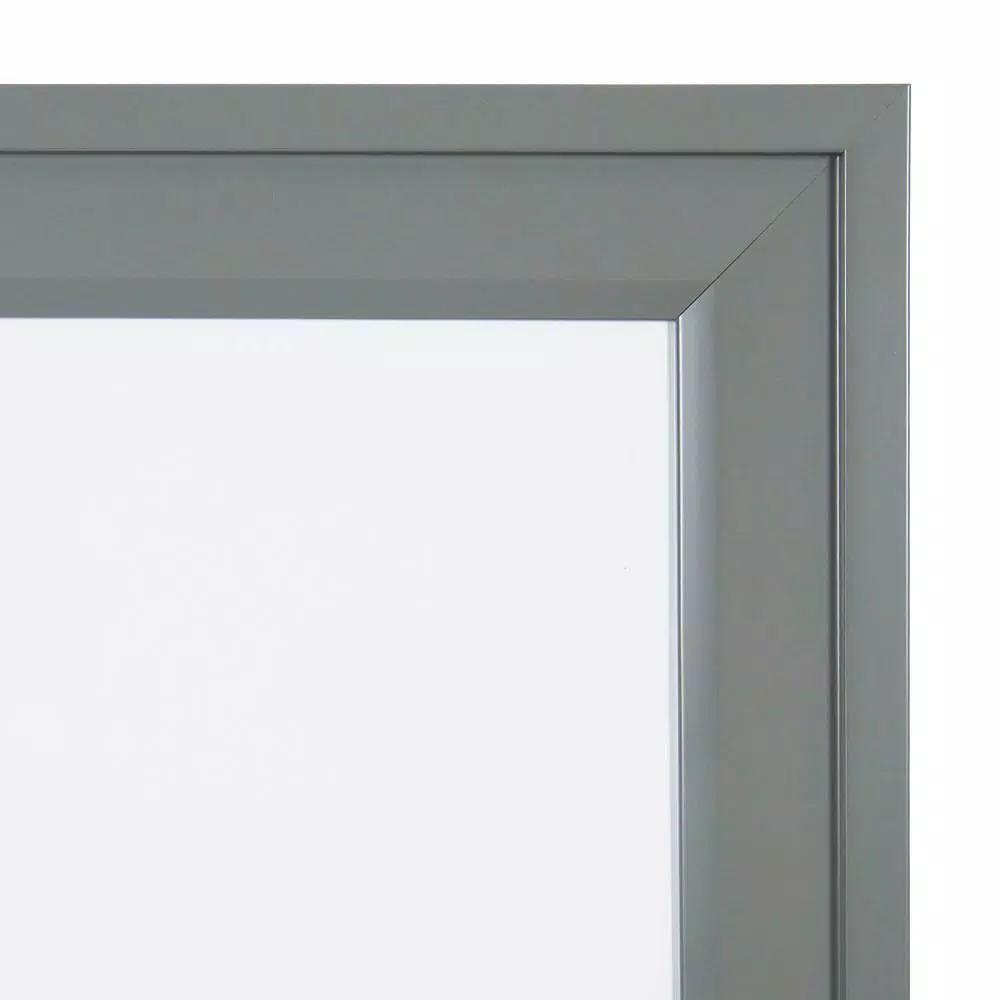 DesignOvation Bosc Gray Framed Magnetic Dry Erase Memo Board with Magnets and Marker