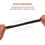 Ergodyne Squids 3100 Black Extended Shock-Absorbing Tool Lanyard with Single Carabiner thumbnail 4