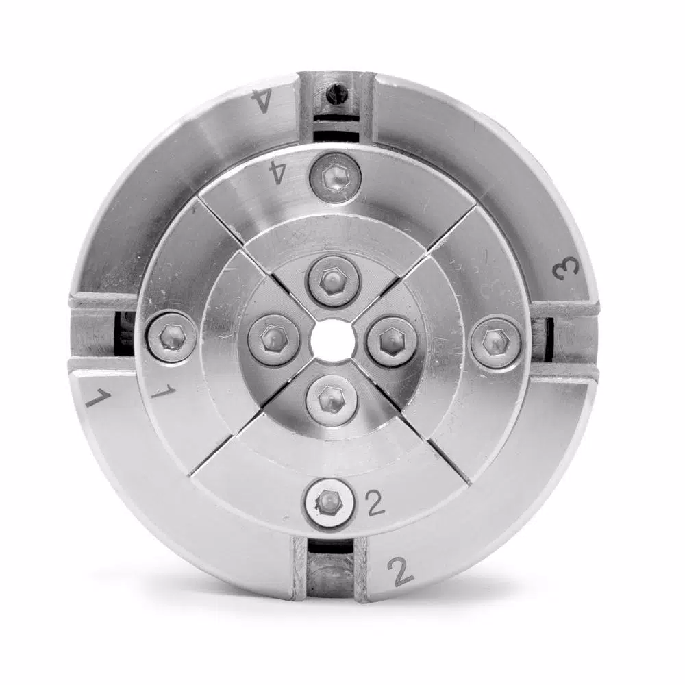 WEN 3.75 in. 4-Jaw Self-Centering Keyed Scroll Chuck with 1 in. x 8TPI Thread