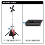 Milwaukee MX FUEL Lithium-Ion Cordless Rocket Tower Light with Integrated Charger thumbnail 3