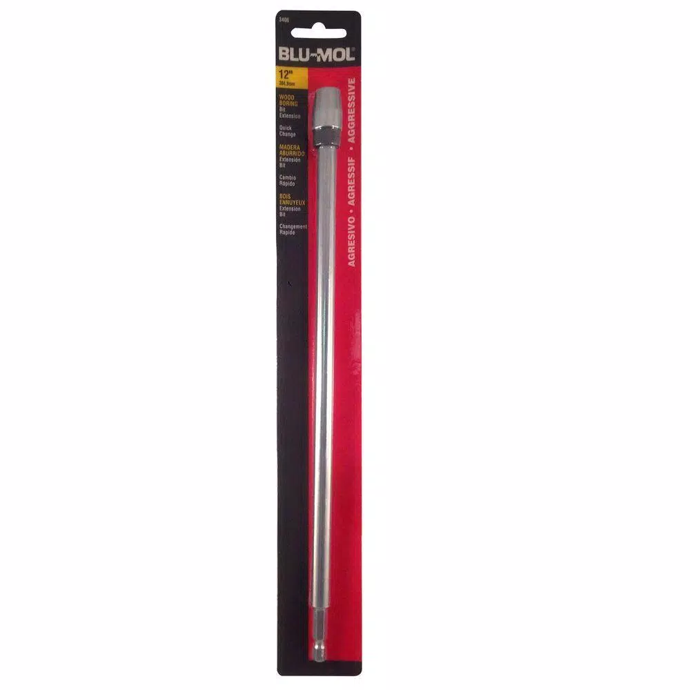 BLU-MOL 1/4 in. x 12 in. Quick-Change Drill Bit Extension Holder