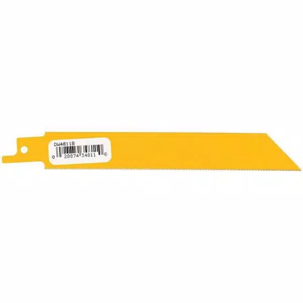 DEWALT 6 in. 18 TPI Bi-Metal Straight Back Reciprocating Saw Blade (5-Pack)
