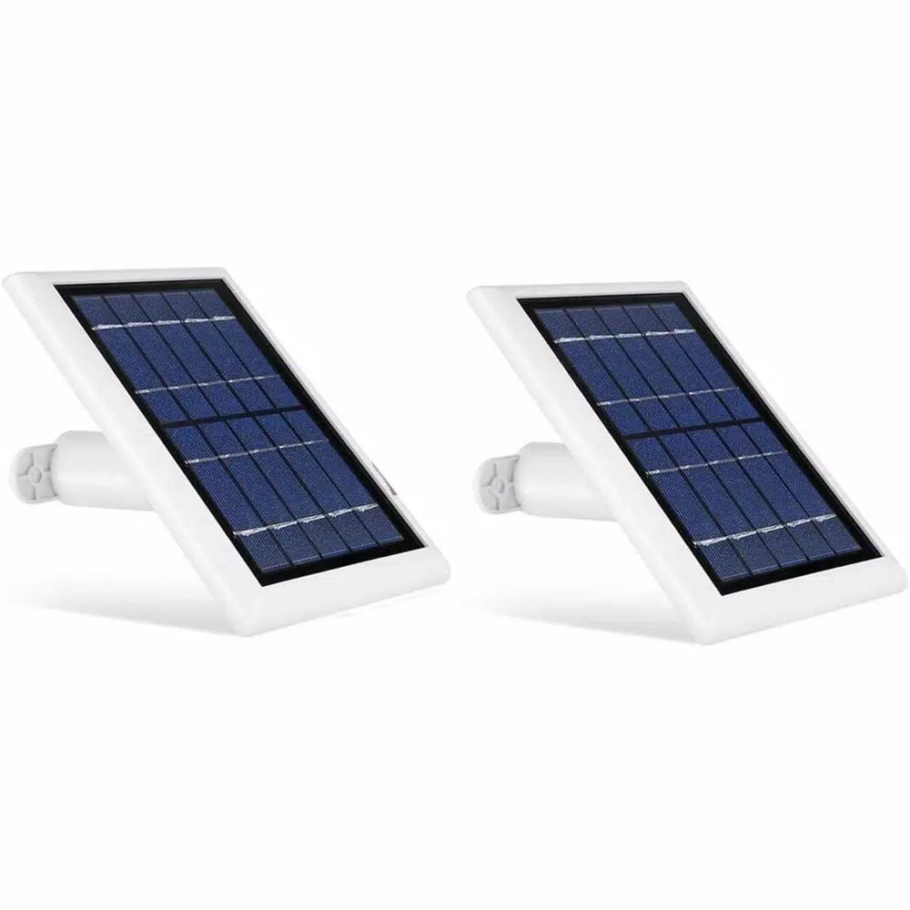 Wasserstein Solar Panel for Arlo Ultra/Ultra 2 & Pro 3/Pro 4, 13 ft. Magnetic Cable (2-Pack, White)