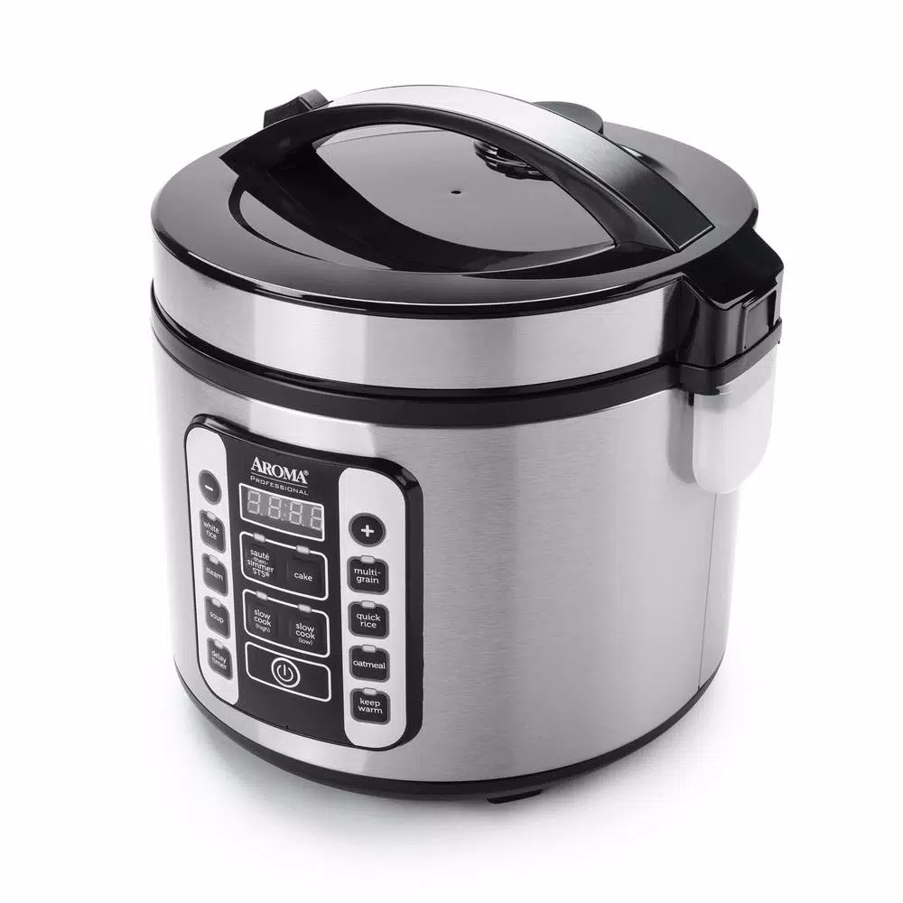 Aroma 20-Cup Digital Stainless Steel Rice Cooker and Food Steamer