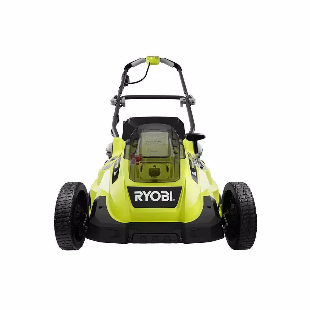 RYOBI 16 in. ONE+ 18V Lithium-Ion Hybrid Walk Behind Push Lawn Mower with (2) 4.0 Ah Batteries and Charger