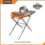 RIDGID 8 in. Wet Tile Saw with Stand, 12 Amp Corded Tile Saw with Extended Rip Capacity thumbnail 2