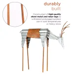 Alpine Corporation 20 in. Metal Rustic Grazing Reindeer Christmas Outdoor Sculpture thumbnail 5