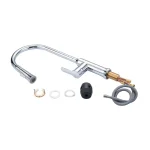 Vanity Art Chrome Single-Handle Pull-Down Kitchen Faucet with 360 Degree Swivel Spout thumbnail 3