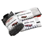 Barrett-Jackson Wash and Dry Car Care Kit with Microfiber Mitt and Towels thumbnail 1