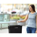 Alpine Industries 23 Gal. Black Commercial Waste Basket Trash Can thumbnail 6