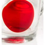 Abigails 8 oz. Clear Glass Double Old Fashioned Tumblers with Red Dot Design, Set of 4 thumbnail 2