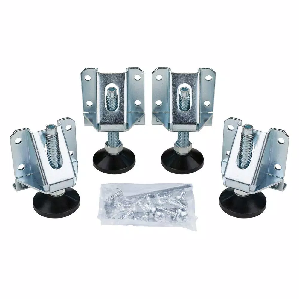 POWERTEC Heavy-Duty Aluminum Leg Leveler Kit with Lock Nuts (4-Pack)