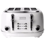 Haden Heritage 4-Slice Retro Wide Slot Toaster, 1500W, White thumbnail 1