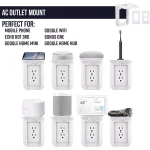 Wasserstein AC Outlet Mount for Google Nest WiFi, Nest Mini, and Nest Hub - Wall Outlet Shelf (2-Pack) thumbnail 7