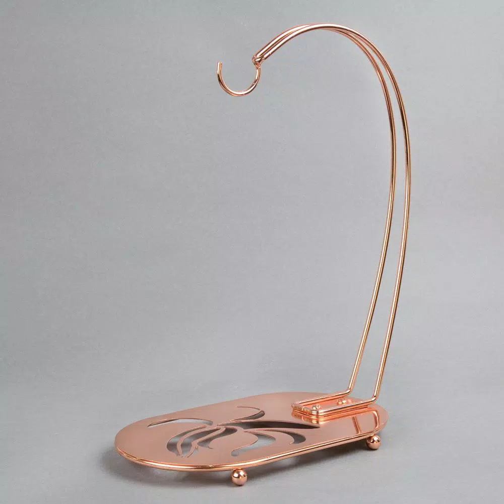 Creative Home Copper Plated Metal Banana Hanger & Fruit Organizer - Elegant Kitchen Decor