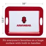 Unbranded University of Arkansas Razorbacks Serve 'n Score Party Platter, 16 x 12.5-Inch, White Melamine thumbnail 3