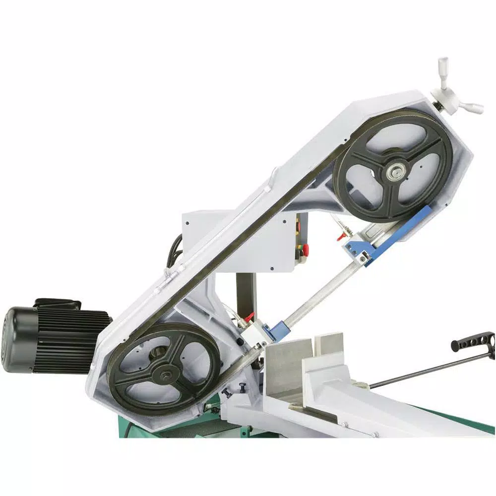 Grizzly Industrial 6" x 9-1/2" Swivel Metal-Cutting Horizontal Bandsaw with Hydraulic Downfeed
