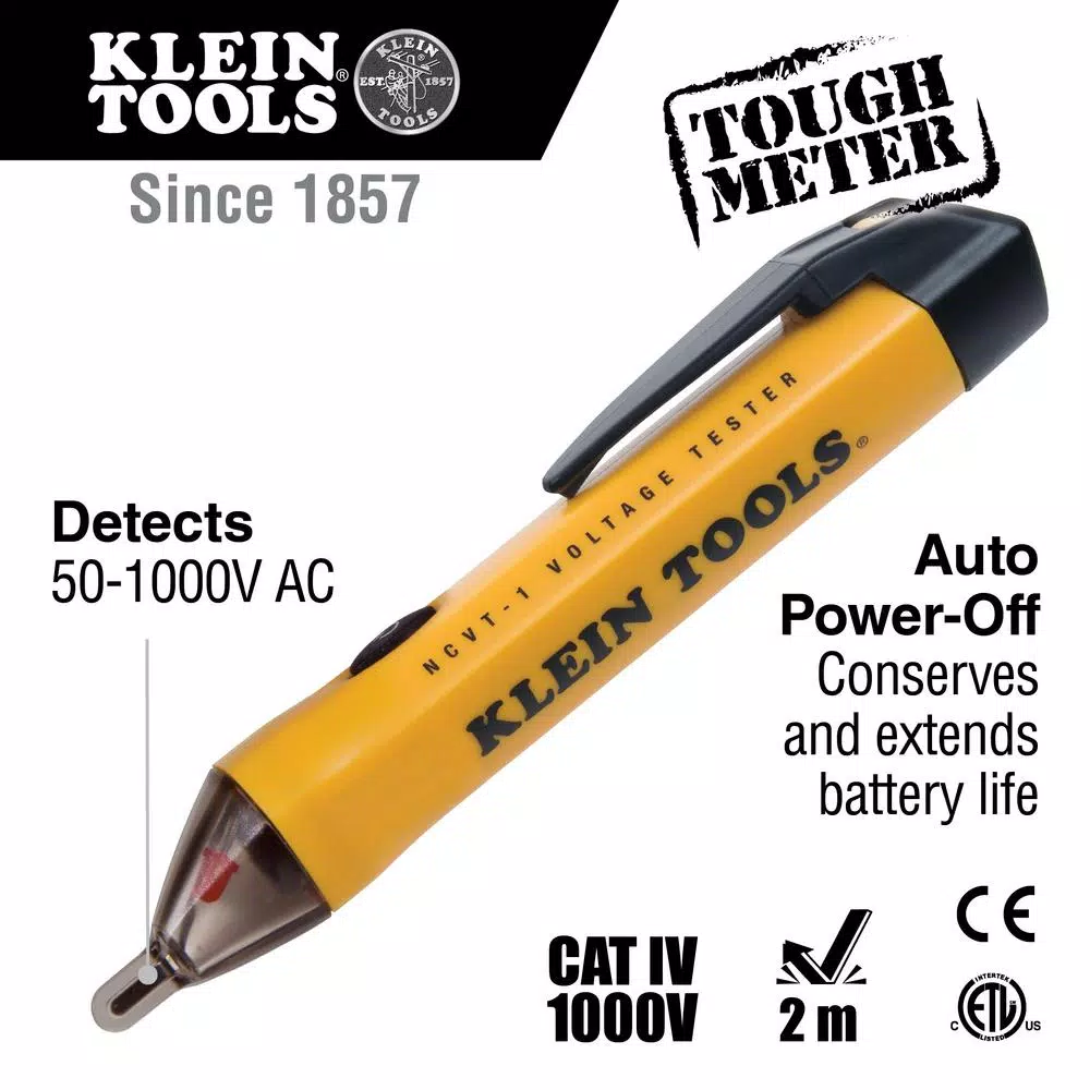 Klein Tools 3-Piece Electrical Tool Set with Non-Contact Voltage Tester, Multi-Bit Screwdriver and Wire Stripper