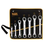 Klein Tools 7-Piece Ratcheting Box Wrench Set, SAE, Carbon Steel thumbnail 1